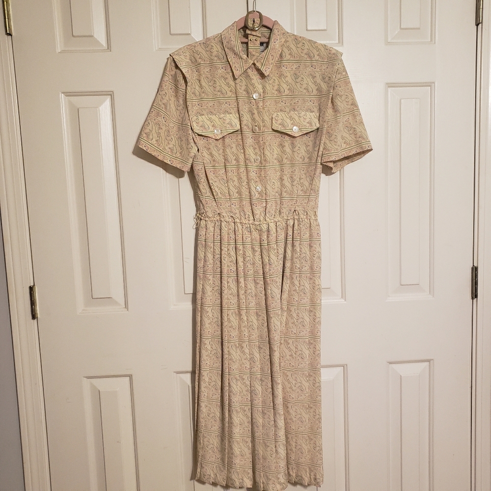 Faux-vintage a-line dress
